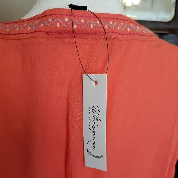 WHISPERS NEW York Pullover sleeveless Tunic , Size 1X embroidered floral NWT - Picture 5 of 8